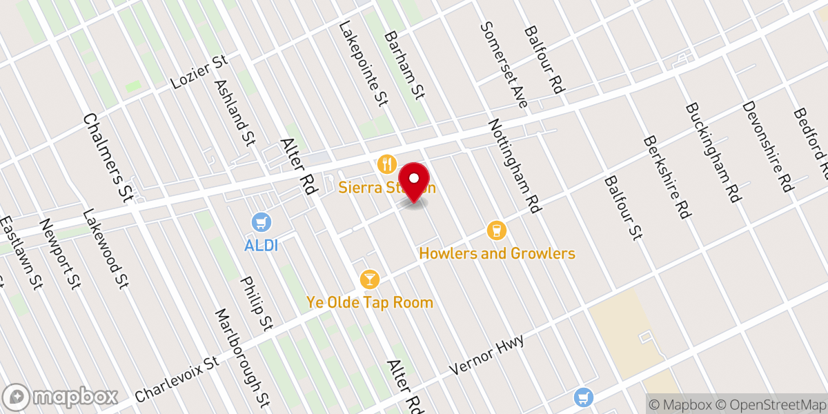 Map showing location of First Christian Reformed Church