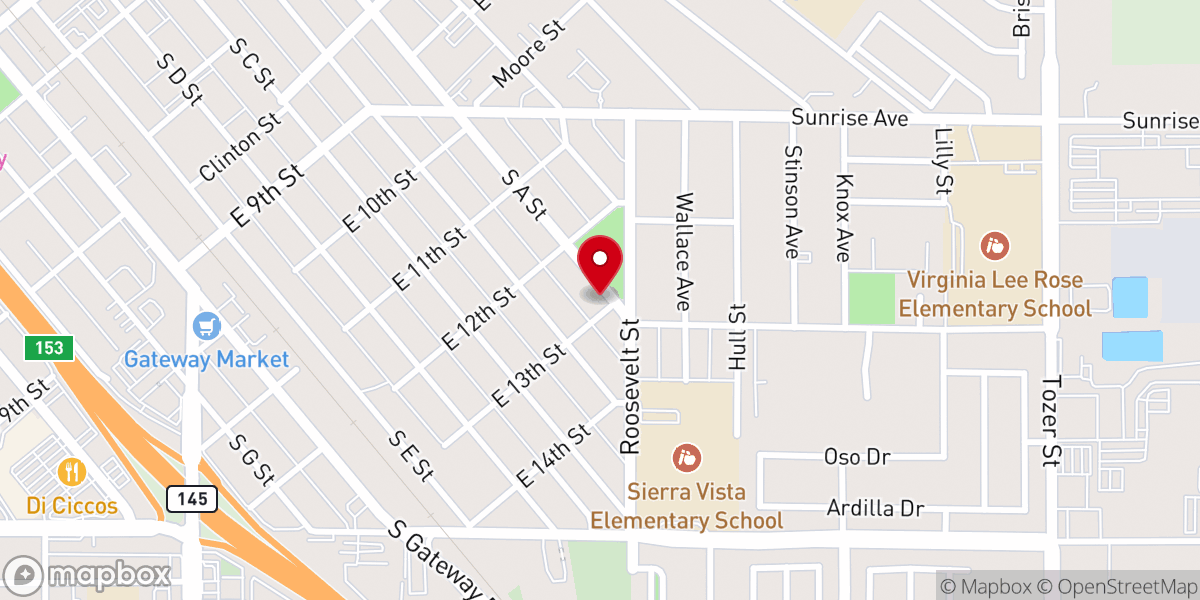 Map showing location of Second Baptist Church