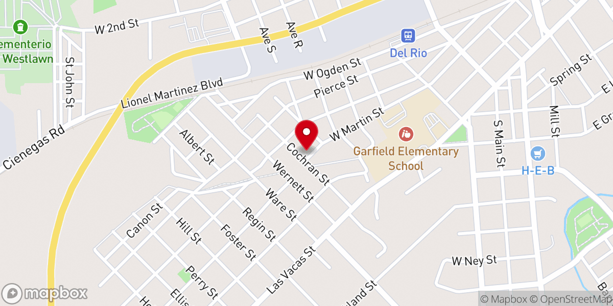 Map showing location of Christ Is the Answer Church