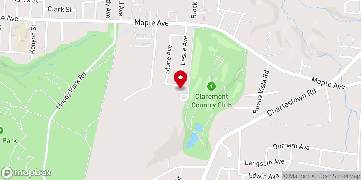 Map showing location of Claremont Seventh-day Adventist Church