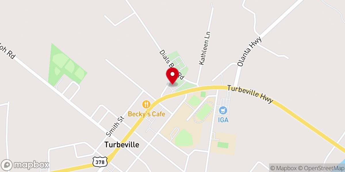 Map showing location of Pine Grove United Methodist Church