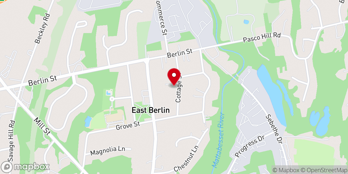 Map showing location of Sacred Heart Church-E Berlin
