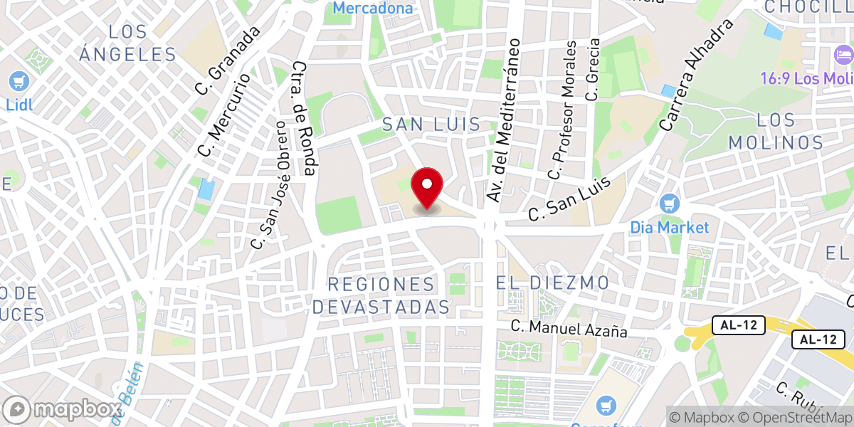 Map showing location of Seminario Diocesano de Almería