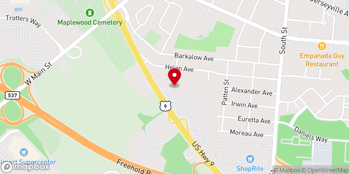 Map showing location of Crunch Fitness - Freehold