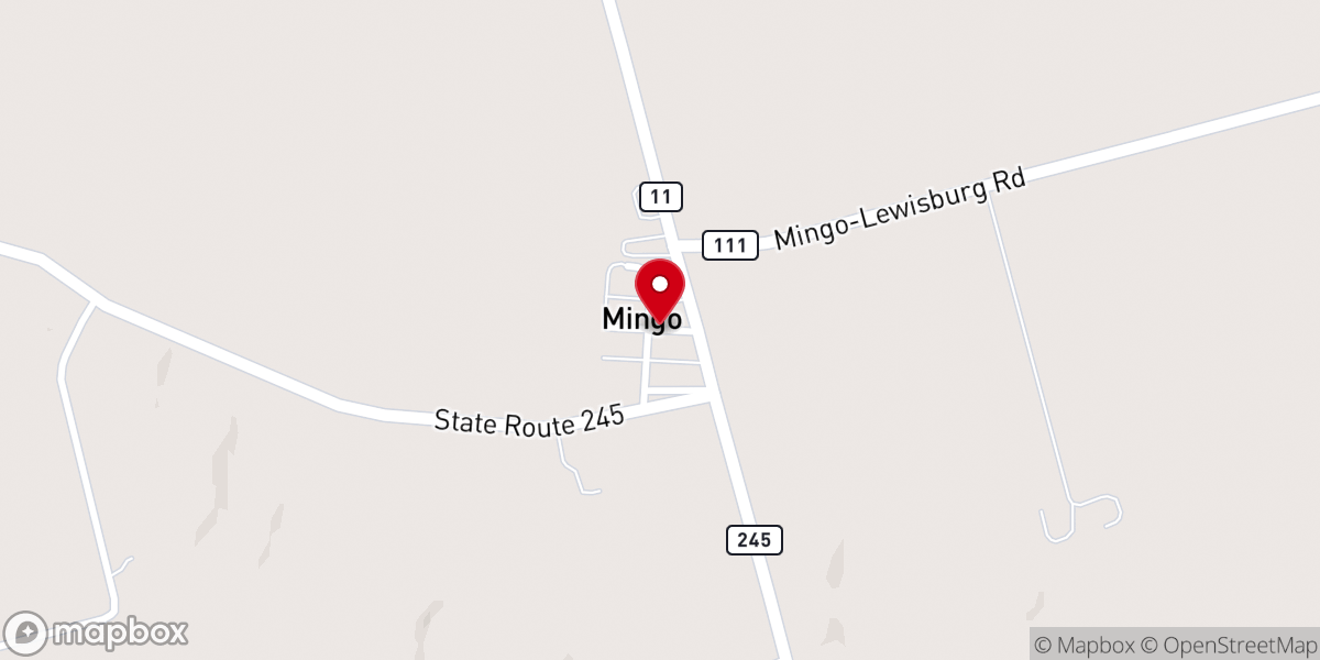 Map showing location of Mingo