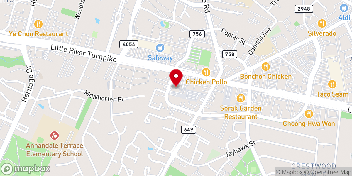 Map showing location of Messiah Presbyterian Church of Washington