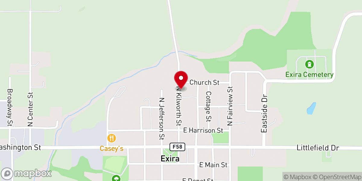 Map showing location of Holy Trinity Catholic Parish