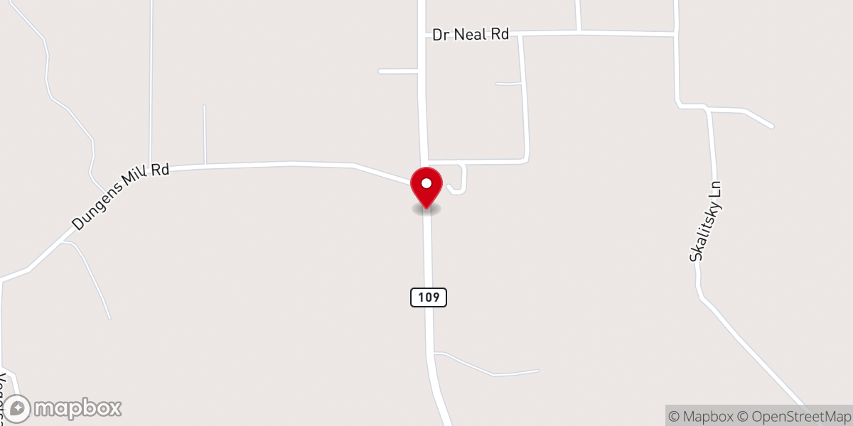 Map showing location of Frelsburg Baptist Church