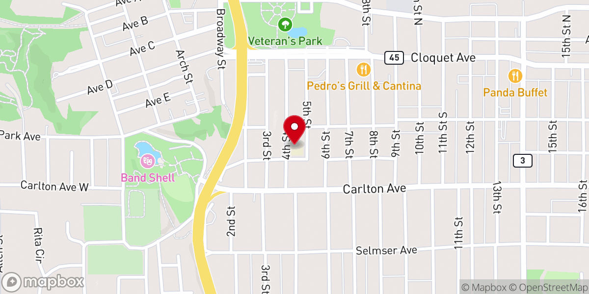 Map showing location of Queen of Peace Catholic School