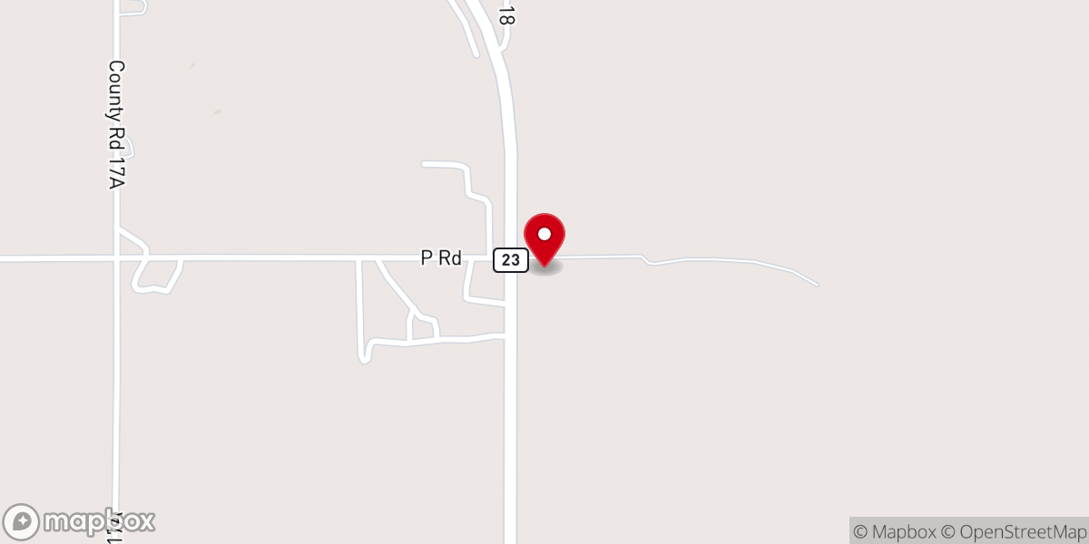 Map showing location of Cimarron Mennonite Church