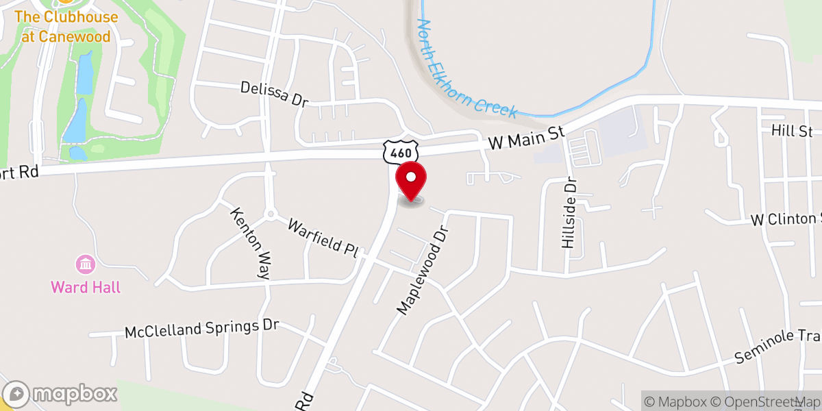 Map showing location of Central church of Christ