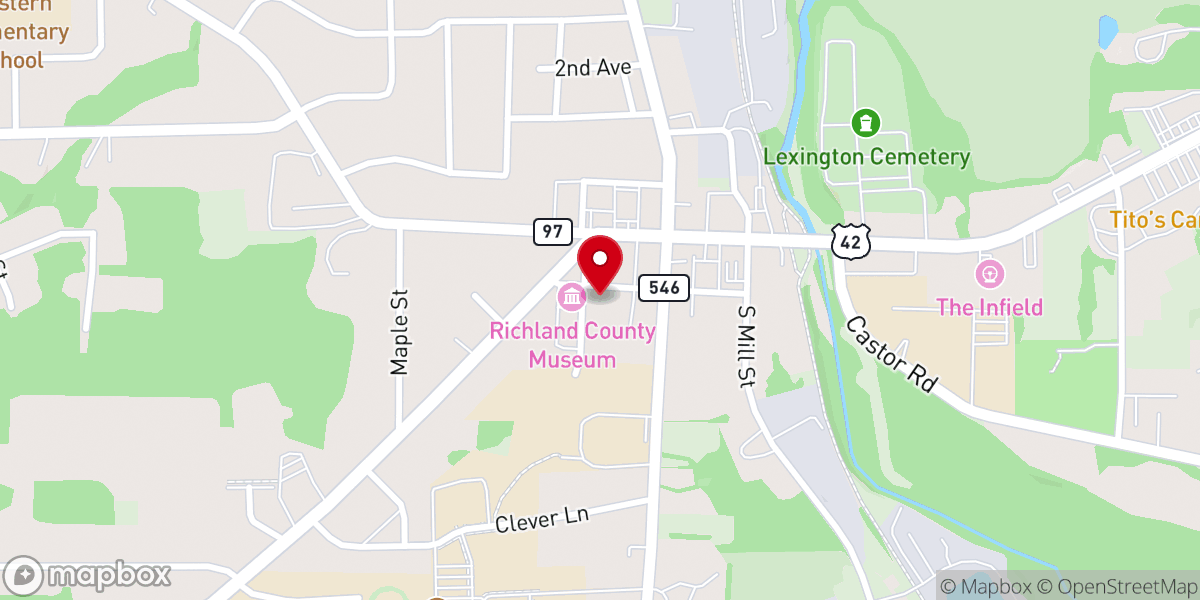 Map showing location of Lexington United Presbyterian Church