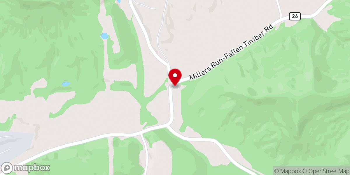 Map showing location of Miller Run United Methodist