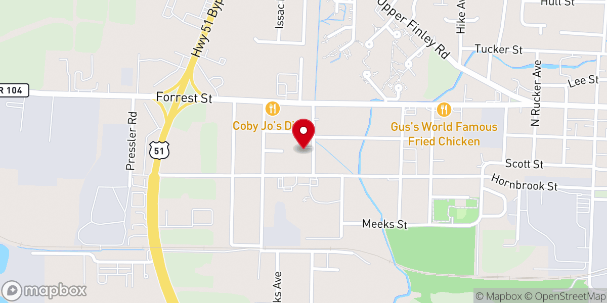 Map showing location of Ross United Methodist Church