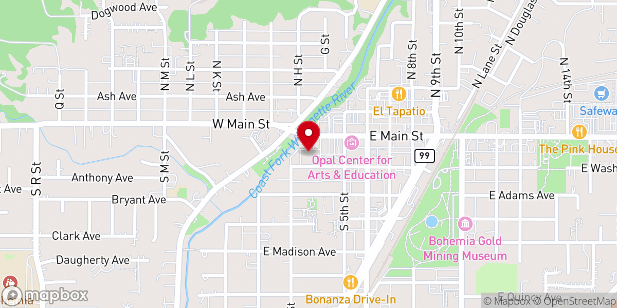 Map showing location of United Methodist Church