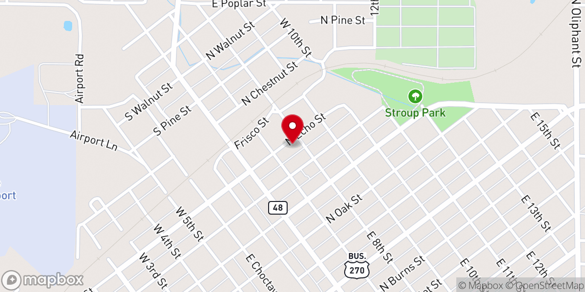 Map showing location of Hulsey Church