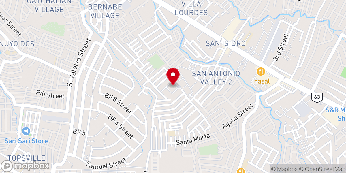 Map showing location of Mary, Queen of the Apostles Parish Church - San Antonio Valley VI, San Isidro, Parañaque City (Diocese of Parañaque)