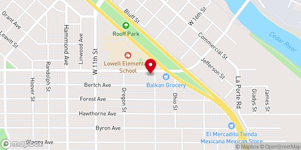 Map showing location of Grace Chapel