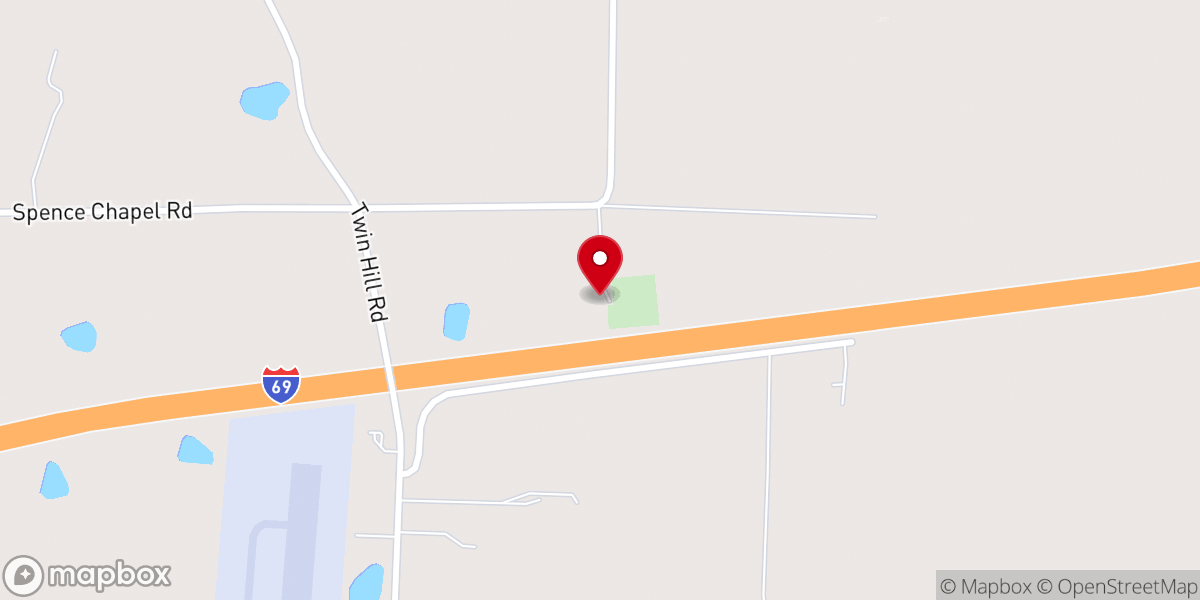 Map showing location of Spencer Chapel
