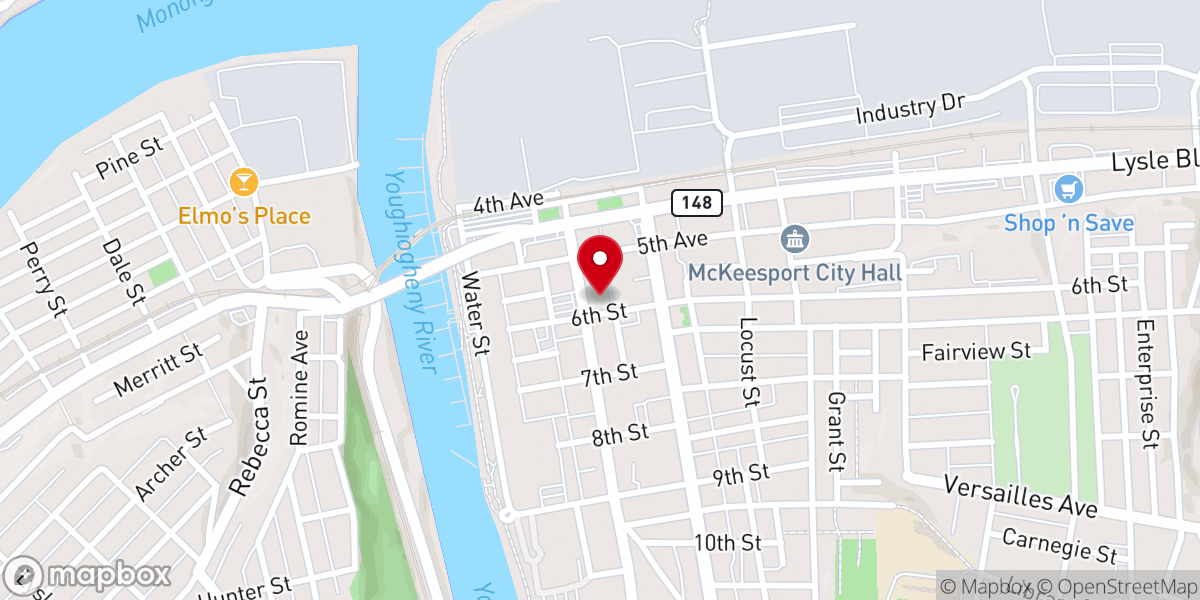 Map showing location of Immanuel United Presbyterian Church (historic)