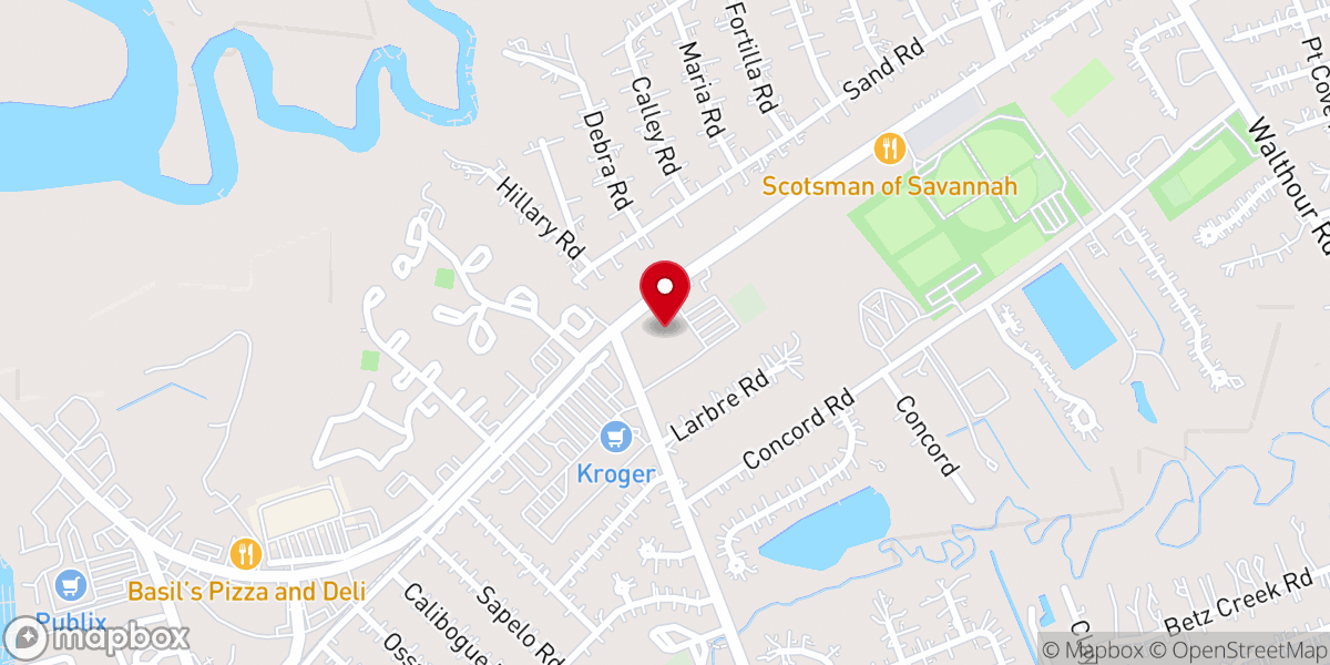 Map showing location of First Baptist Church-Islands