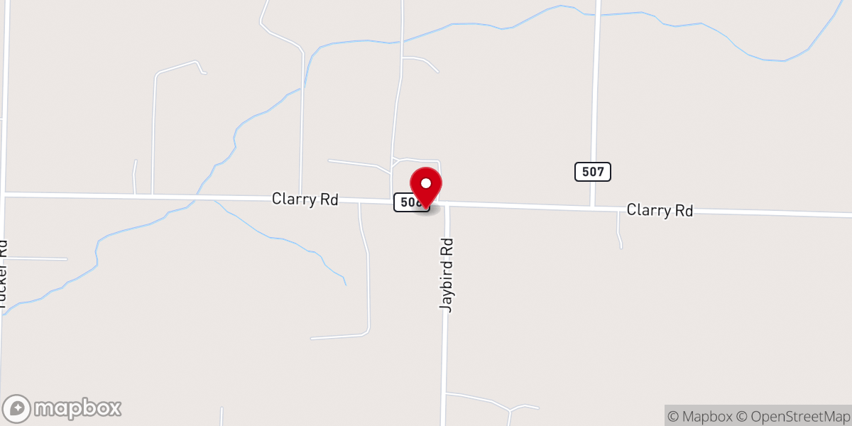 Map showing location of Pleasant Center Church