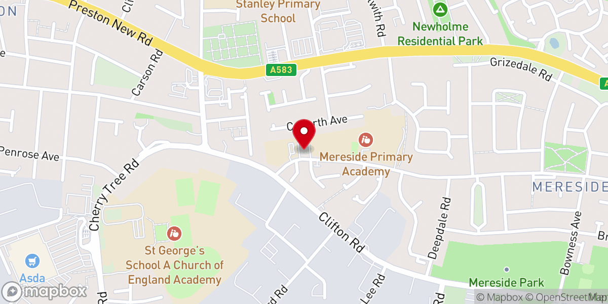 Map showing location of Clifton Christian Centre (Elim Pentecostal)