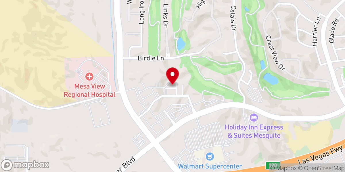 Map showing location of Valley Presbyterian Church