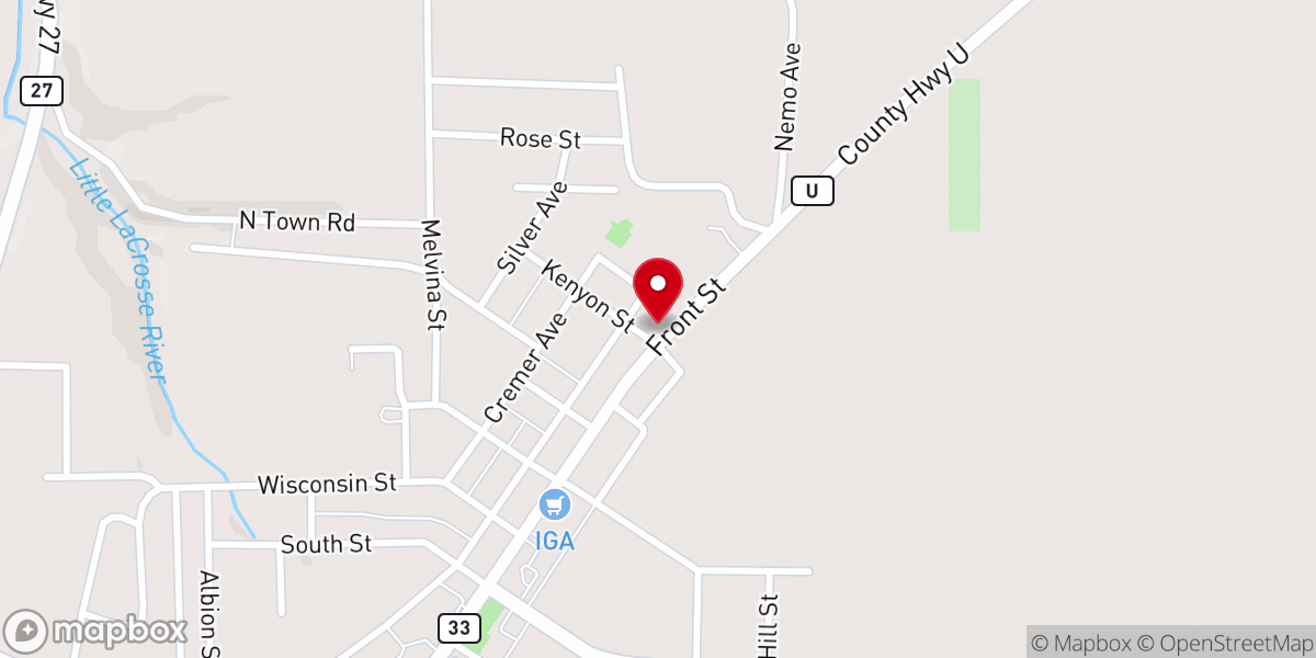 Map showing location of Sacred Heart Catholic Church