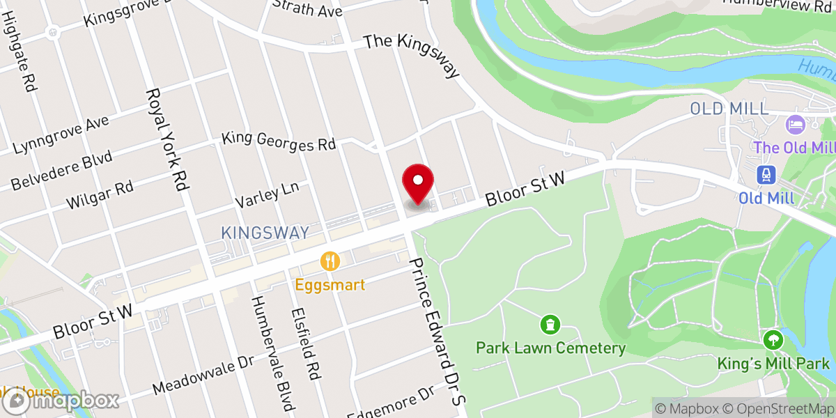 Map showing location of All Saints Kingsway Anglican Church