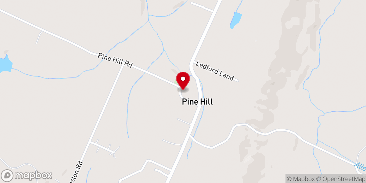 Map showing location of Pine Hill Cumberland Presbyterian Church