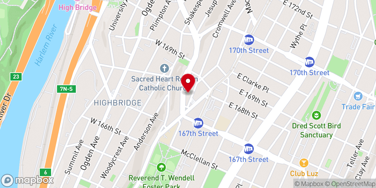 Map showing location of Christ Delight Ministry