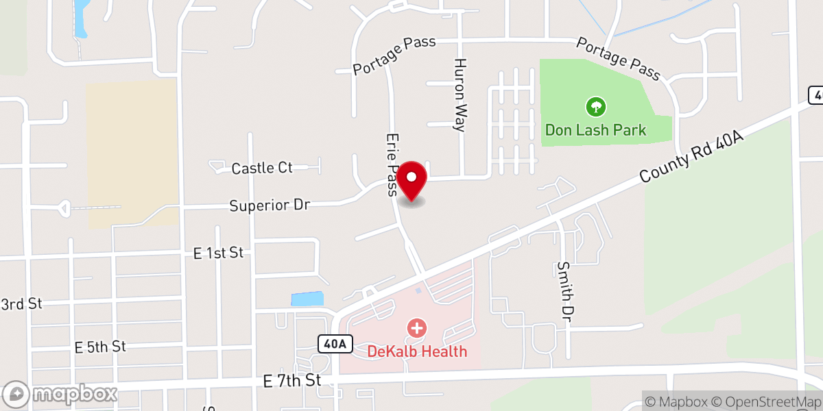 Map showing location of Indian Village Church of God - Food Distribution Center