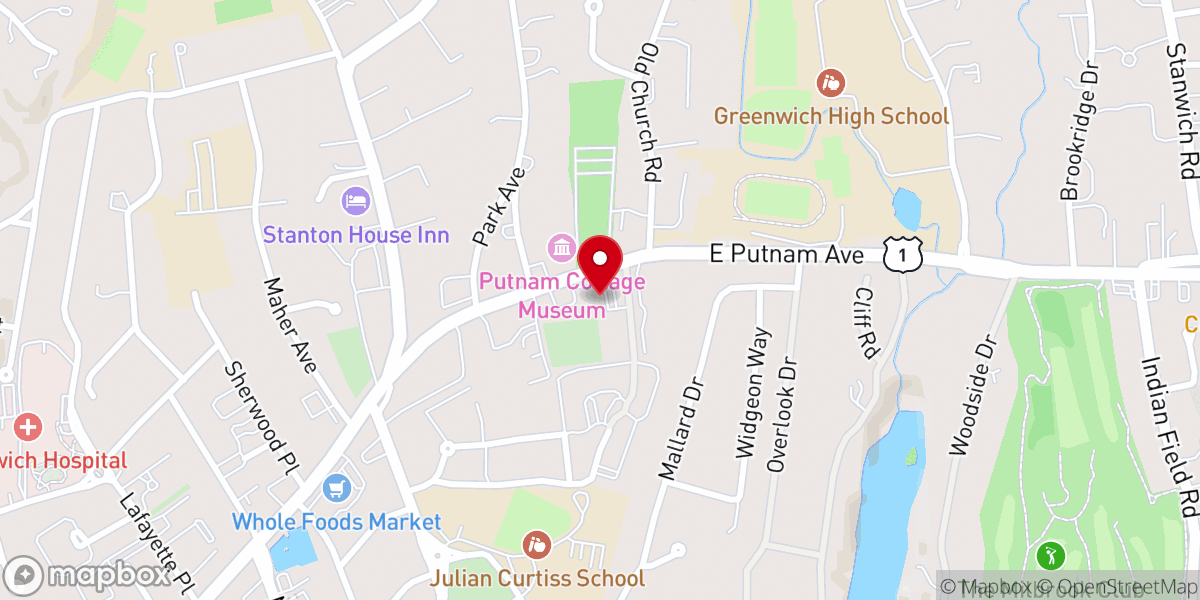 Map showing location of Christ Church Greenwich