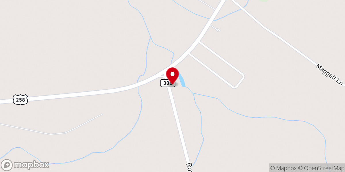 Map showing location of Hope Temple