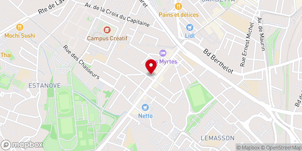 Map showing location of CONSEIL NATIONAL DES EVANGÉLIQUES DE FRANCE MONTPELLIER