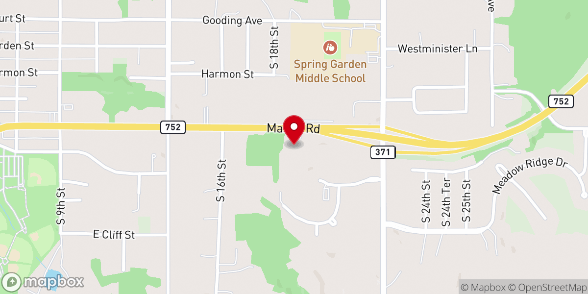 Map showing location of Abundant Faith Church of God