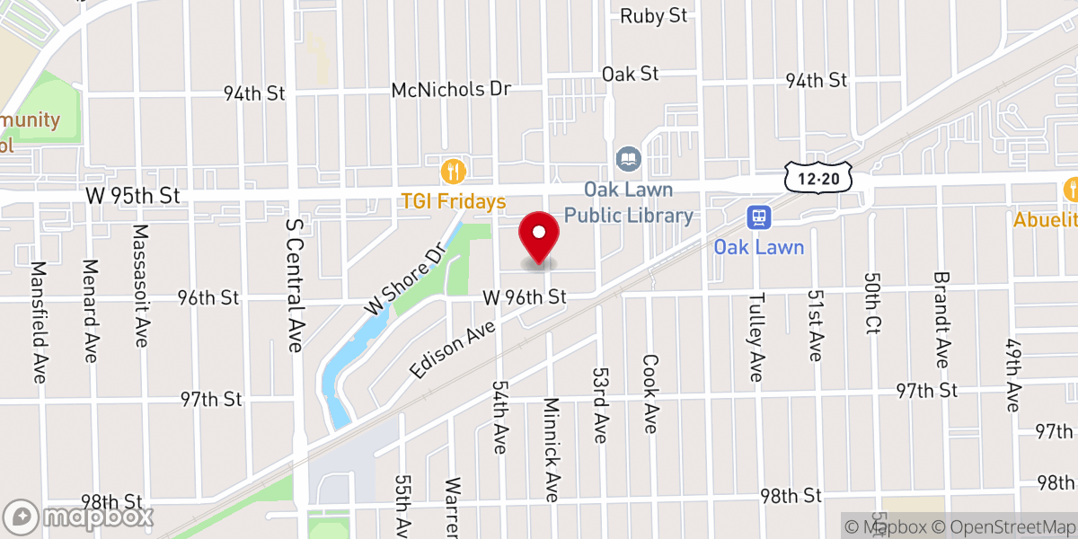 Map showing location of First Church of Christ, Scientist and Reading Room