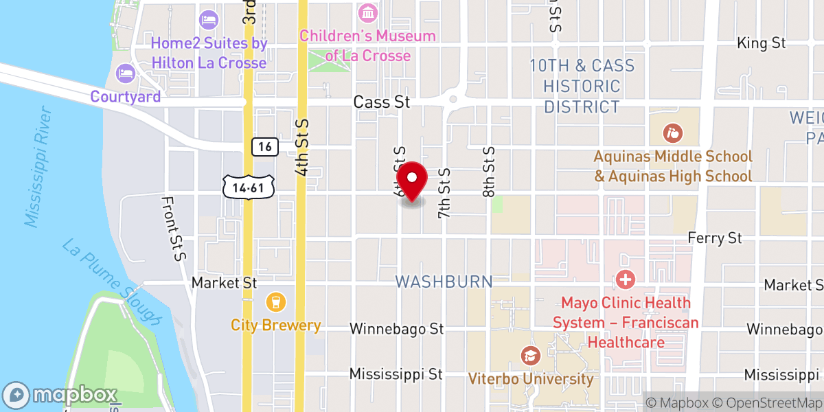 Map showing location of Our Saviour's Lutheran Church