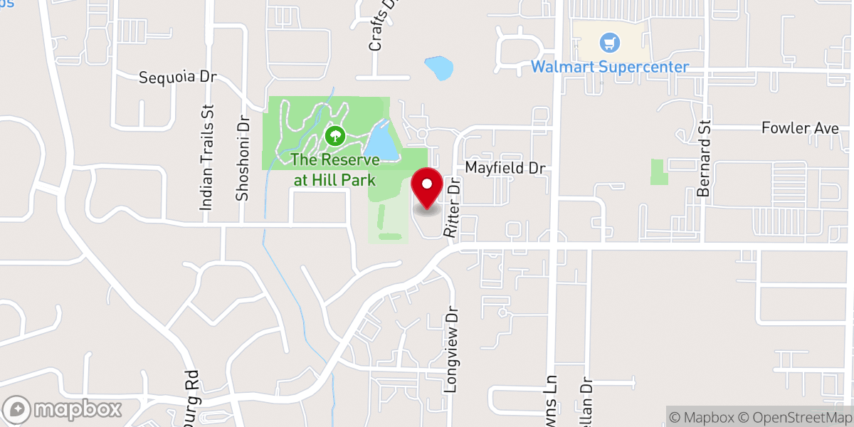 Map showing location of Cottage Home Church