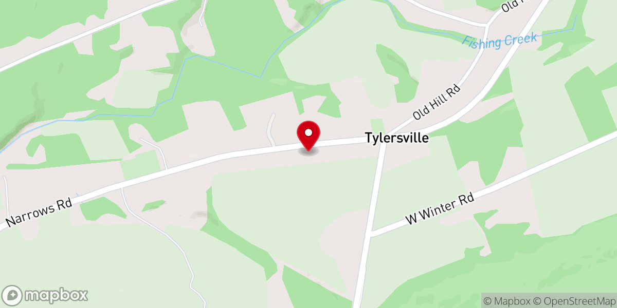 Map showing location of St John's Tylersville Ucc