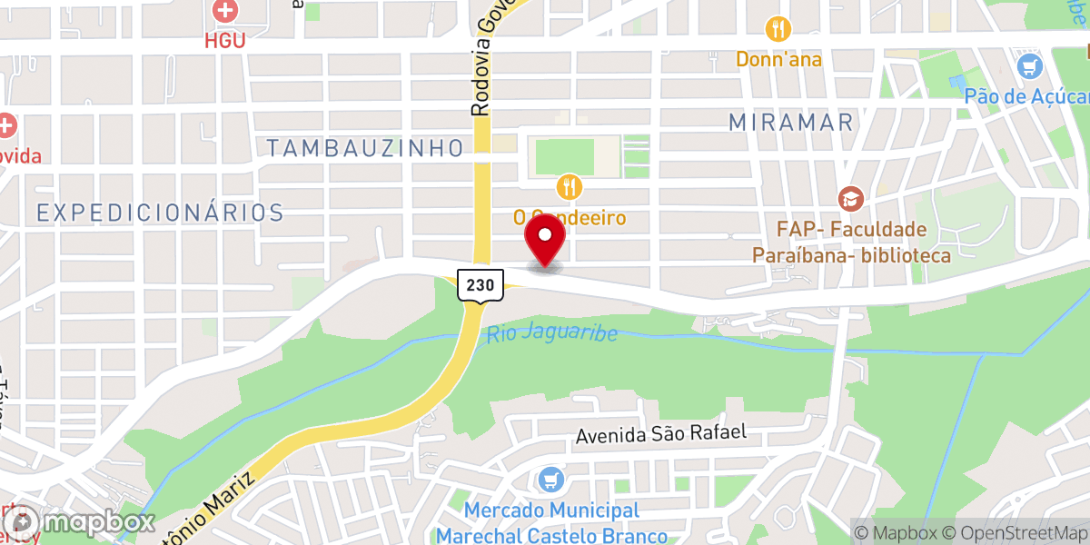 Map showing location of Igreja Batista Vida