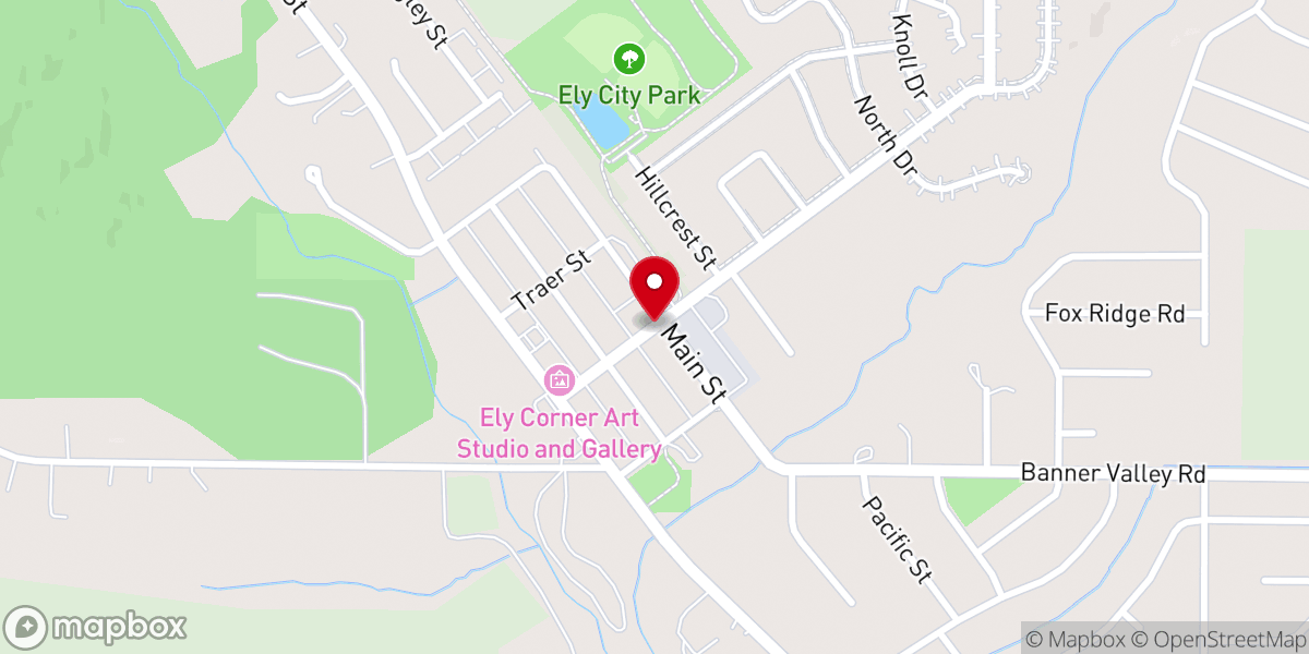 Map showing location of Ely