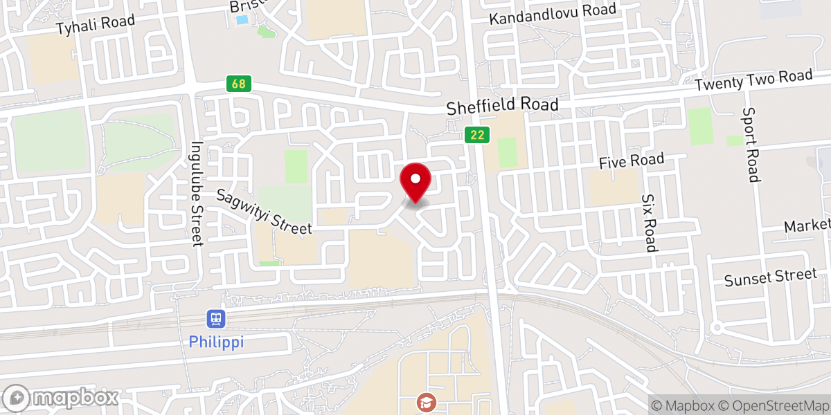 Map showing location of UNITED METHODIST CHURCH OF SOUTHERN AFRICA (P1)