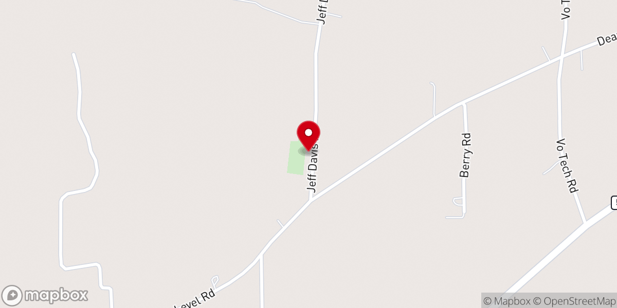 Map showing location of Sweetwater Church