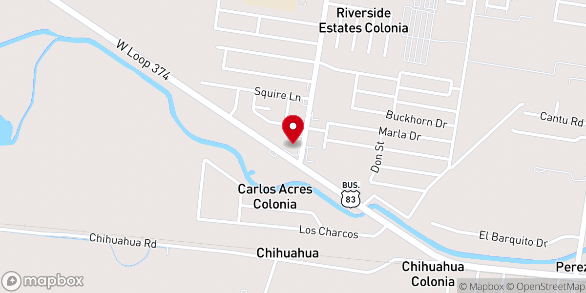 Map showing location of New Life Temple/Templo Nueva Vida