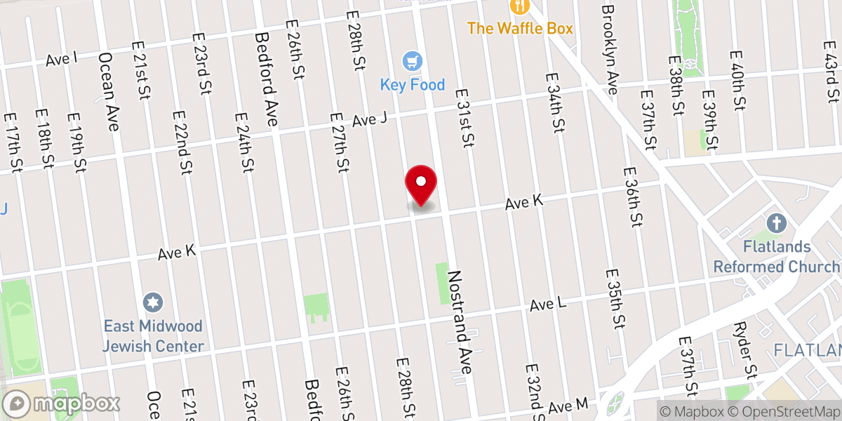 Map showing location of Congregation Ateres Yehuda
