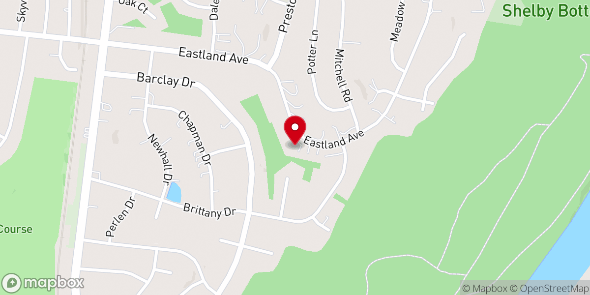 Map showing location of Valley View Baptist Church