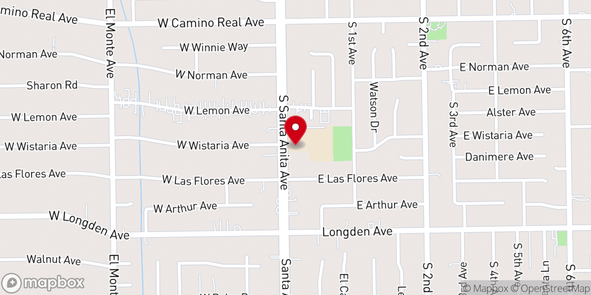 Map showing location of Generations Church LA