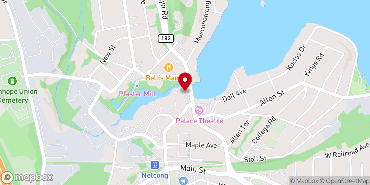 Map showing location of United Methodist Church - Stanhope-Netcong